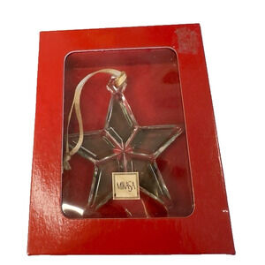 Mikasa Holiday Collection, Green Crystal Star Christmas Ornament 5 point, BOX